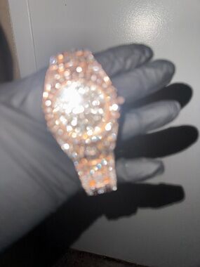 Rose Gold Ap Diamond bust down Watch